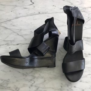 REDUCED - DVF Opal Wedge Sandal Black